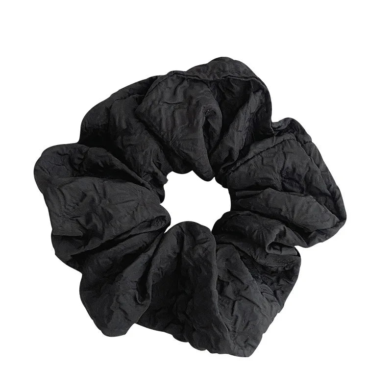 Newest Korean Woman French creases Elastics Hair Band Solid Color Scrunchies Hair Ties Ladies Ponytail Hold Hair Accessories