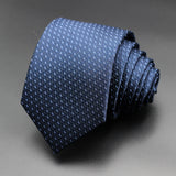 Jacquard Striped Plaid Paisley Necktie 8cm Polyester Male Narrow Tie Skinny Tuxedo Suit Shirt Gift For Business Men Accessory