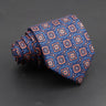 Men's Fashion Silk Tie 7.5cm Soft Novelty Necktie Blue Green Orange Color Ties For Men Dot Floral Bowtie Wedding Business Gift