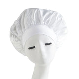Women's Satin Solid Elastic Wide-brimmed Sleeping Hat Unisex Head Wrap Elastic Band Cap Hair Care Bonnet Night Hat bonnet