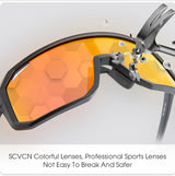 SCVCN New Riding Cycling Sunglasses Outdoor Sports Running Goggles Men's Mtb Bicycle Glasses Women Cycling Eyewear 1 Lens