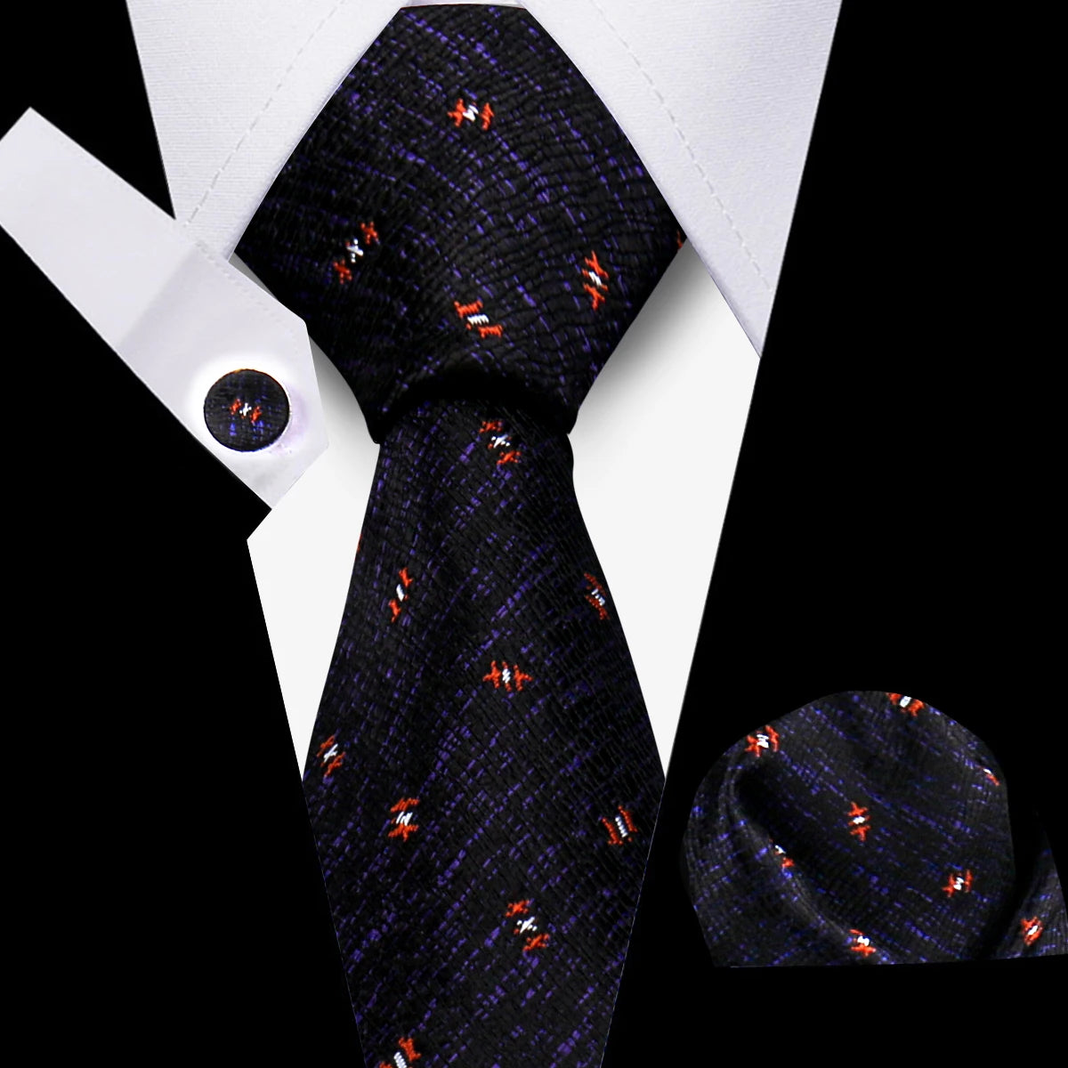Men Neckties Tie Classic Handkerchiefs Plaid Necktie Cufflinks For Men Blouse Business Wedding Accessories Woman Collar Man Gift