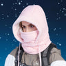 Plush Warm Hat Thickned Beanies Cap Outdoor Windproof Scarf One-Piece Hat Hood Cover Fleece Hat for Cycling Running Waterproof