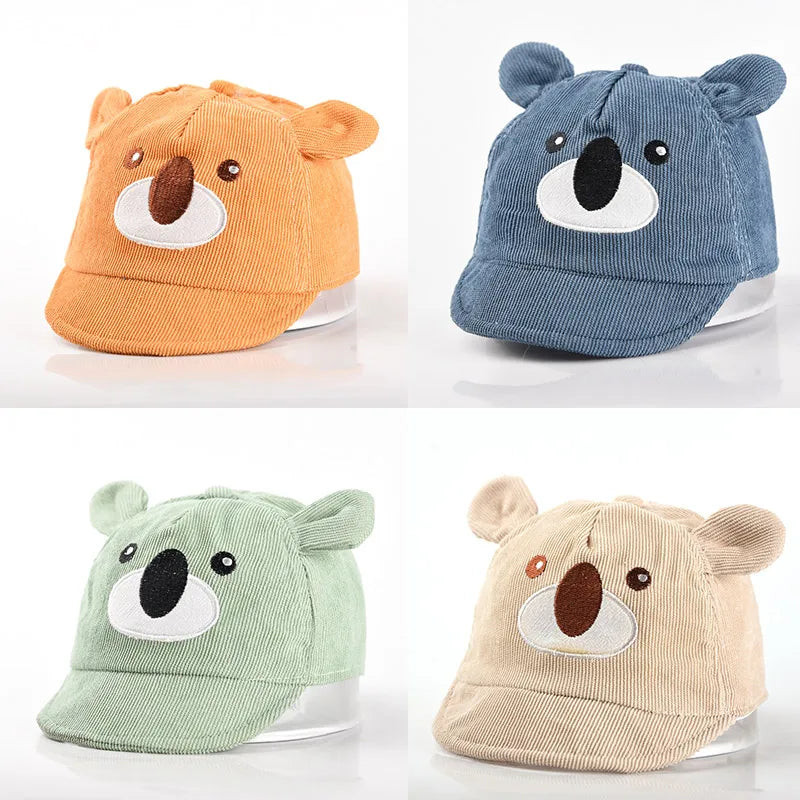 Cartoon Bear Baby Duck Tongue Hat Boy Girl Sunshade Peaked Cap Cotton Children Outdoor Visor Korean Kids Short Brim Baseball Hat