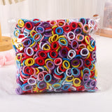 50/100/200Pcs Solid Color Hair Bands for Girls Kids Ponytail Hold Hair Tie Rubber Bands Hairhoop Scrunchie Hair Accessories