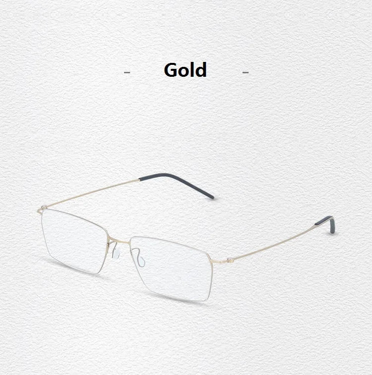 Pure Titanium Glasses Frame Men Women Eyewear Frames Eyeglassess Square Business Classic Design Screwless Denmark Brand