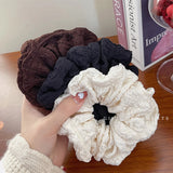 Élastiques à cheveux pour femmes coréennes, chouchous de couleur unie, accessoires pour cheveux, pour queue de cheval