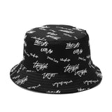 Hats, Female Letters, Fisherman's Hats, Trendy Casual And Versatile, Double-Sided Basin Hats, Men's Sunhats In All Seasons