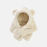 Faux Fur Winter Baby Hat Scarf One-Piece Soft Kids Cap for Girls Boys Cartoon Warmer Neck Ears Baby Bonnet Infant Accessories