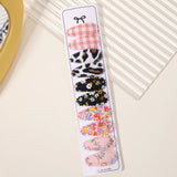10Pcs/set 2.2'' Printed Embroidery Waterdrop Shape Hair Clips For Cute Girls BB Hairpin Barrettes Headwear Kids Hair Accessories