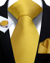 Corbata de marca de moda hecha a mano, sólida, con pañuelo y gemelos, para hombre, corbata, traje, camisa, accesorios de boda, regalos para hombre.
