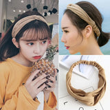 Cross elastic headband chiffon silk headband ladies headband hair accessory sports face wash