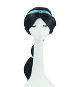 Aladdin's Lamp Halloween Girls Princess Jasmine Hair Black Long Wig Fancy Kids Women Wig Disguise Child Cosplay Unicorn Wig