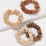 40PCS Silk-Like Women Elastic Hair Scrunchies For Women Hair Ties Rubber Band Hair Rope Accessories Wholesale