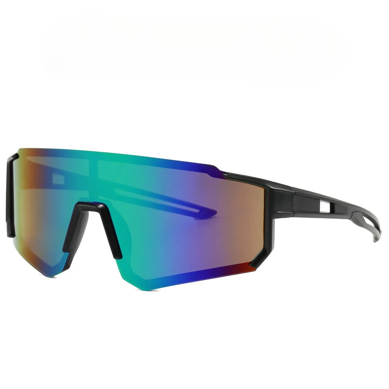 New Style Wrap-around Fashion Sports Glasses For Men And Women,Mirrored,Reflective Lenses,Outdoor Activities Like Cycling,Skiing