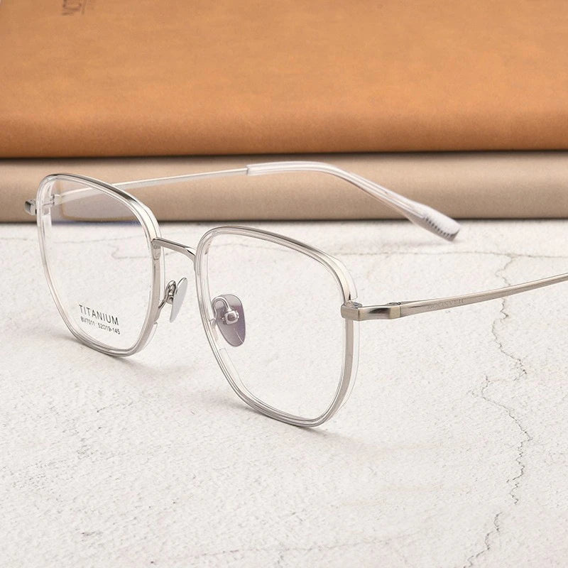 High Quality Ultralight Pure Titanium Glasses Frame for Men and Women Fashionable Retro Eyeglasses Optical Prescription Eyewear