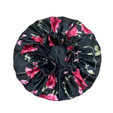 Double Layer Silky Satin Bonnet Women Sleeping Cap Large Reversible Satin Linned Night Sleep Headwrap Hat Hair Wrap Accessories