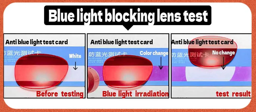 Red Lens，Orange Lens 100% Blue Light Blocking Goggles Glasses  Gaming Glasses Anti fatigue fashion Phone Eyeglasses