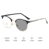 Blue Light Blocking Far-sight Glasses Unisex Women Men's Intelligent Photochromic Presbyopia Diopter Prescription Plus Eyewear