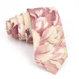 New Men's Floral Neck Ties Casual Cotton Slim Tie Skinny Wedding Party Suit Collar Flower Neckties Gravata Accessories Gift