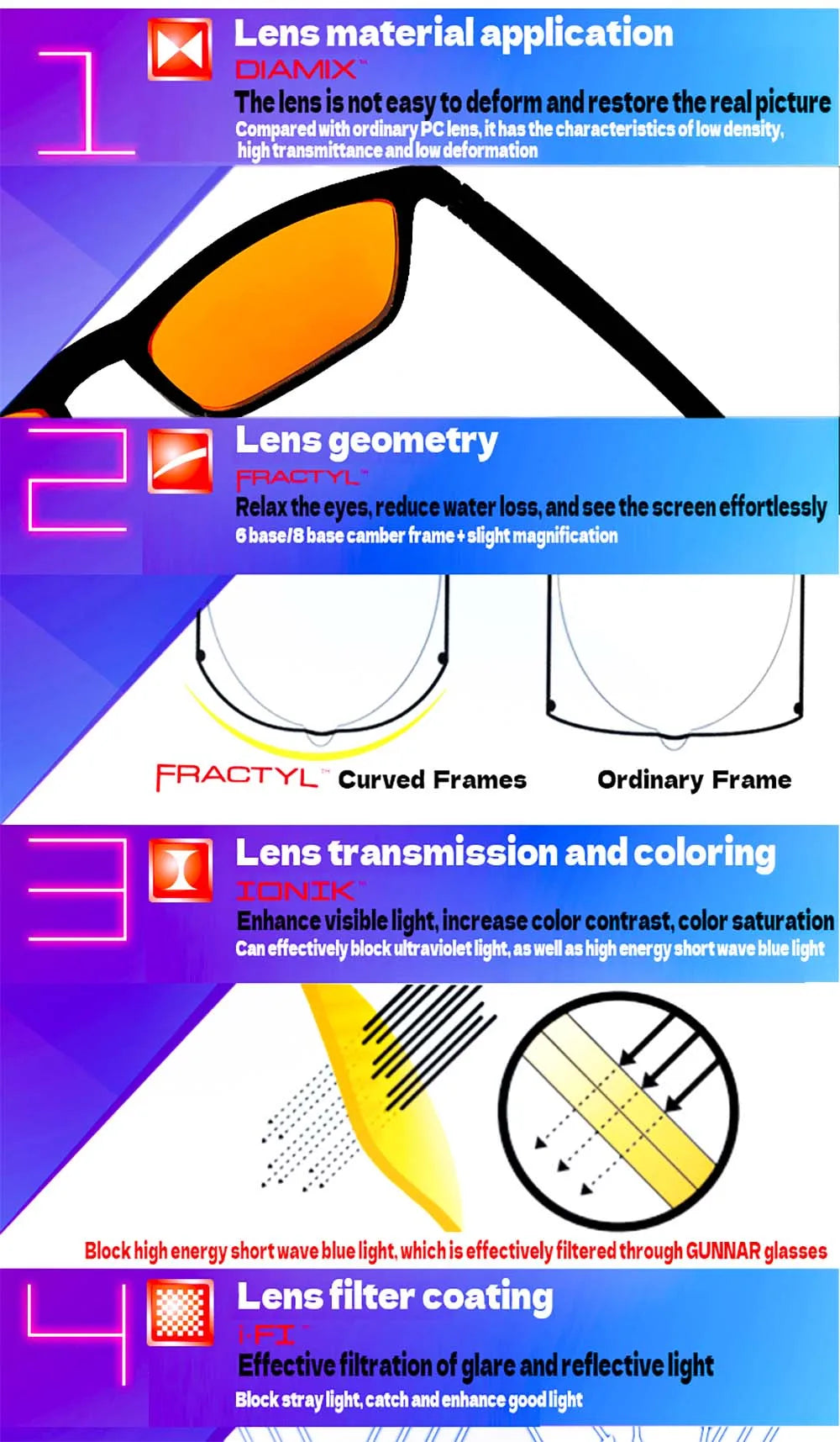 blue light Blocking 100% Orange Lens, Red Lens   Computer Blue Light Blocking Luxury blocking Fashion Glasses Women Man Computer