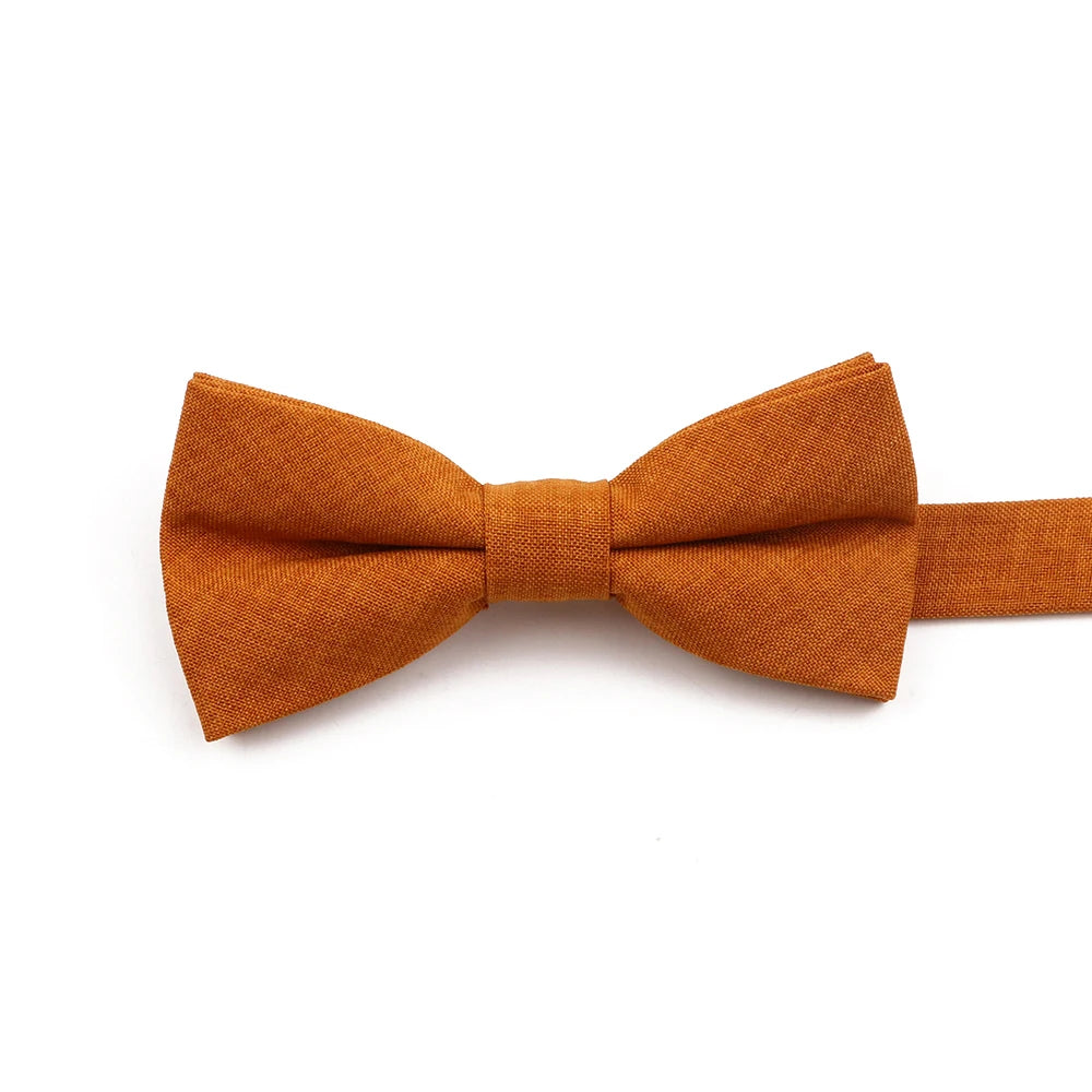 High Quality Mens Solid Color Bowtie Set For Men Children Wedding Party Dinner Accessory Pink Orange Father-son Bow Tie Gift