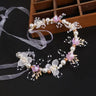 Elegant Girls Headband Lmitated Pearl Hair Headdress Baby Girls Flower Wreath Bride Garland Head Hoop Wedding Headbands Hair
