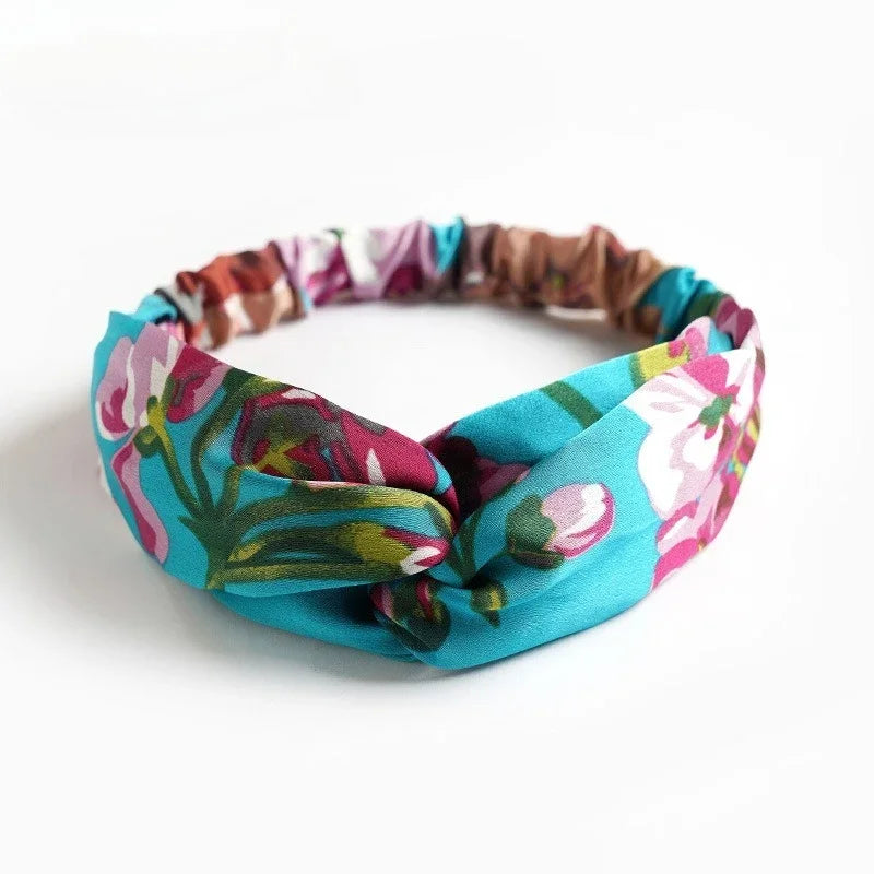 European and American silk elastic elastic cross headband, stylish, simple and versatile headband for parents and children