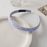 Spring Summer Women Colorful Head Hoop Princess Girls Sweet Plaid Cloth Headbands for Children Daily Headpiece Hair Accessories