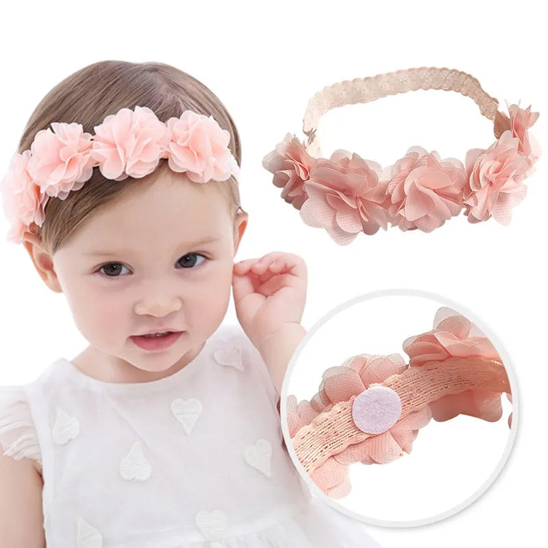 Baby Headband Flower Girls Bows Toddler Hair Bands Baby Kids Headbands Turban Newborn Elastic HaIrband Baby Hair Accessories