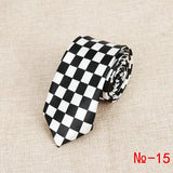 Classic Fashion Men's Skinny Tie Colorful Musical Notes Printed Piano Guitar Polyester 5cm Width Necktie Party Gift Accessory