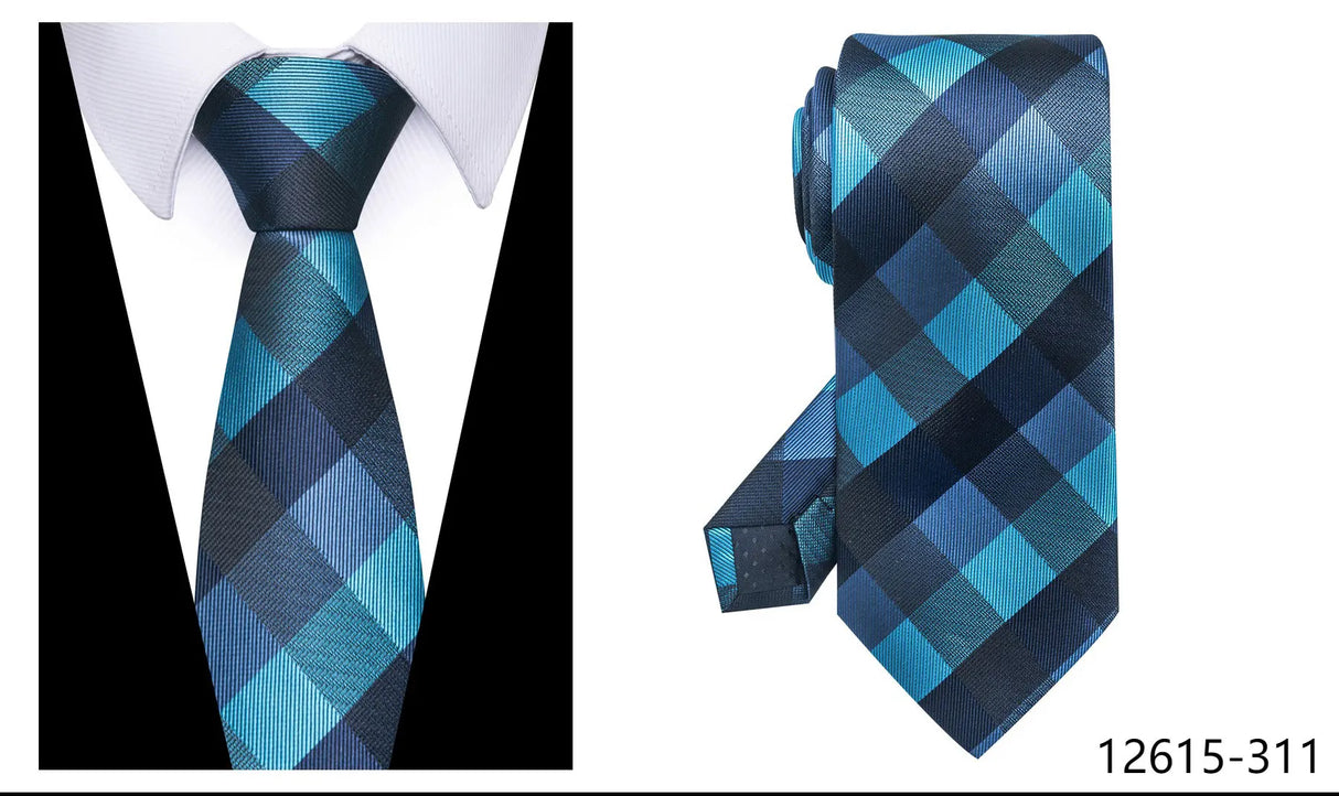 100% Silk Brand Purple Tie Men Necktie High Quality Mix Colors Silk 7.5 cm Gravatas Accessories Wedding April Fool's Day