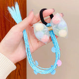 New Girls Colorful Wigs Ponytail Headbands Rubber Bands Beauty Hair Bands Headwear Kids Hair Accessories Head Band Hair Ornament