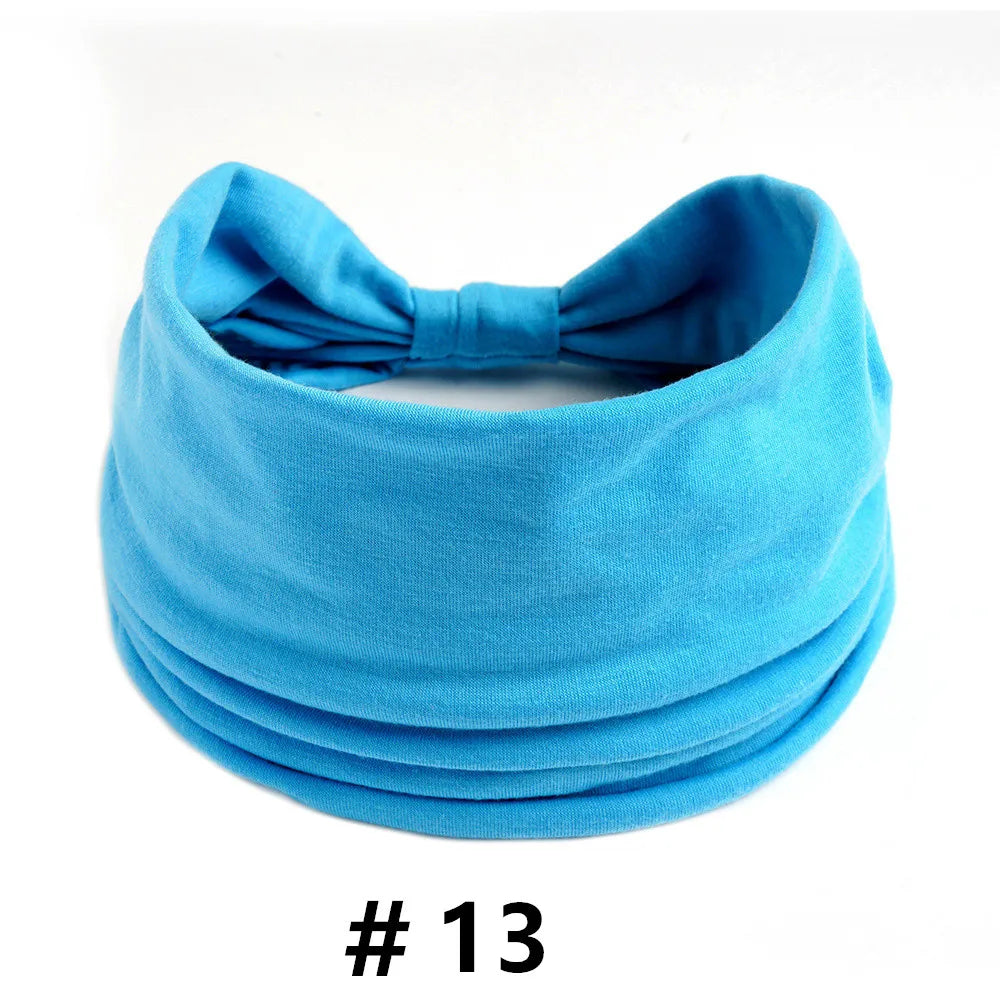 Headbands for Women Cotton Wide Headwrap Yoga Workout Hairbands Elastic Sport Head Bands Turban Bandana Bandage Hair Accessories