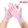 20/50/100PCS Pink Nitrile Gloves Disposable Latex Gloves Powder Free for Household Cleaning Beauty Salon Working Kitchen Gloves