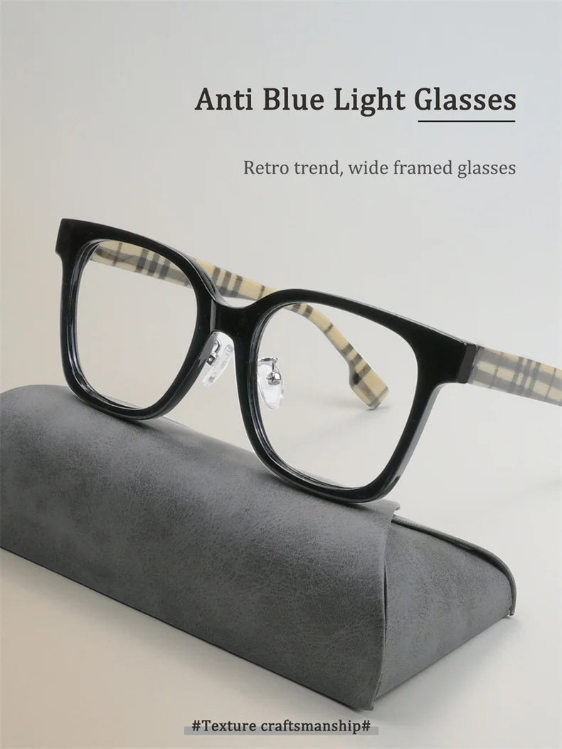 2025 New Fashion Blue Light Blocking Glasses For Man and Women's Glasses Big Square Size High Quality Retro Glasses Frame