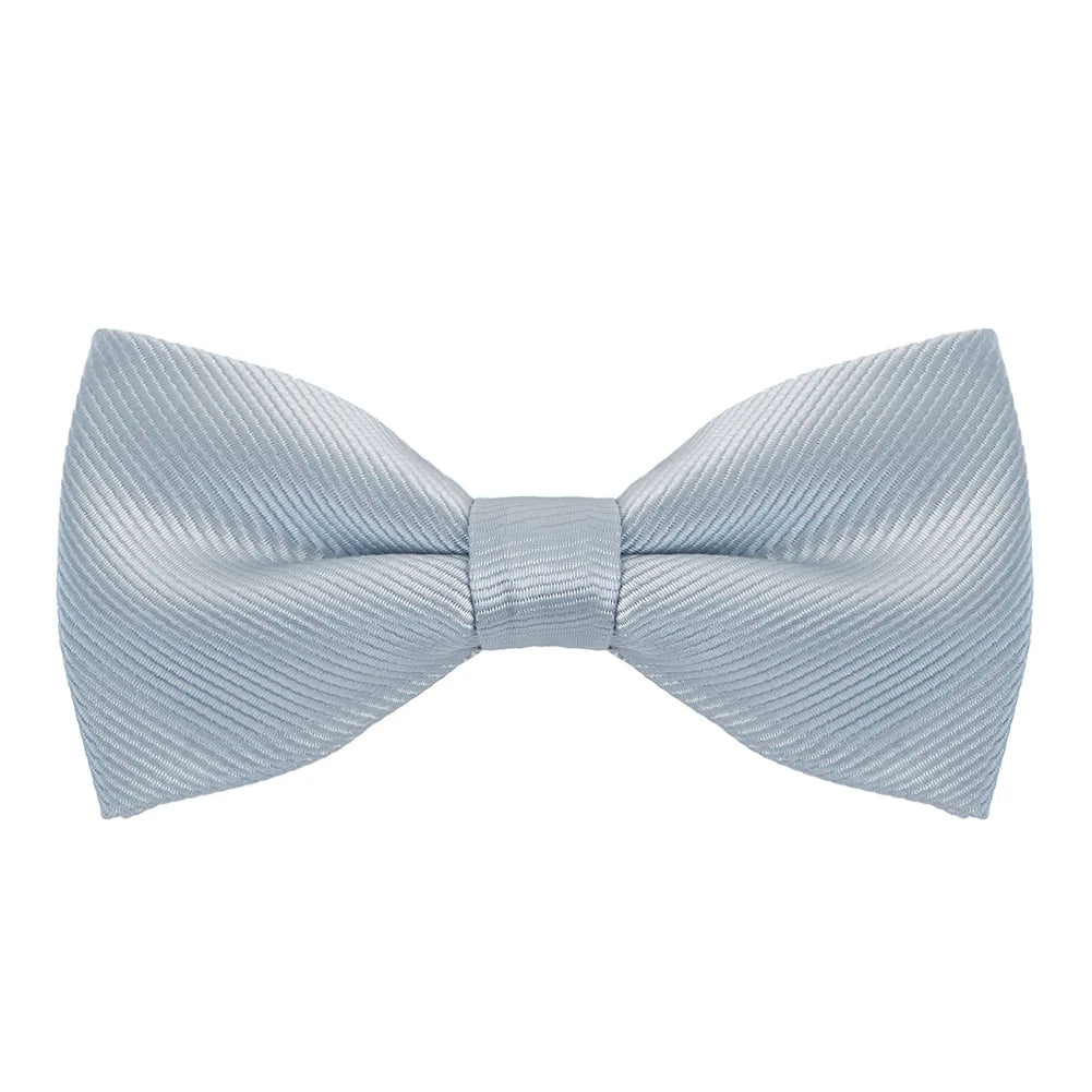 HUISHI Bow Ties For Men Solid Stripe Black Pearl White Bowtie Elegant Mans Bussiness Wedding Party Accessories Butterfly Bow