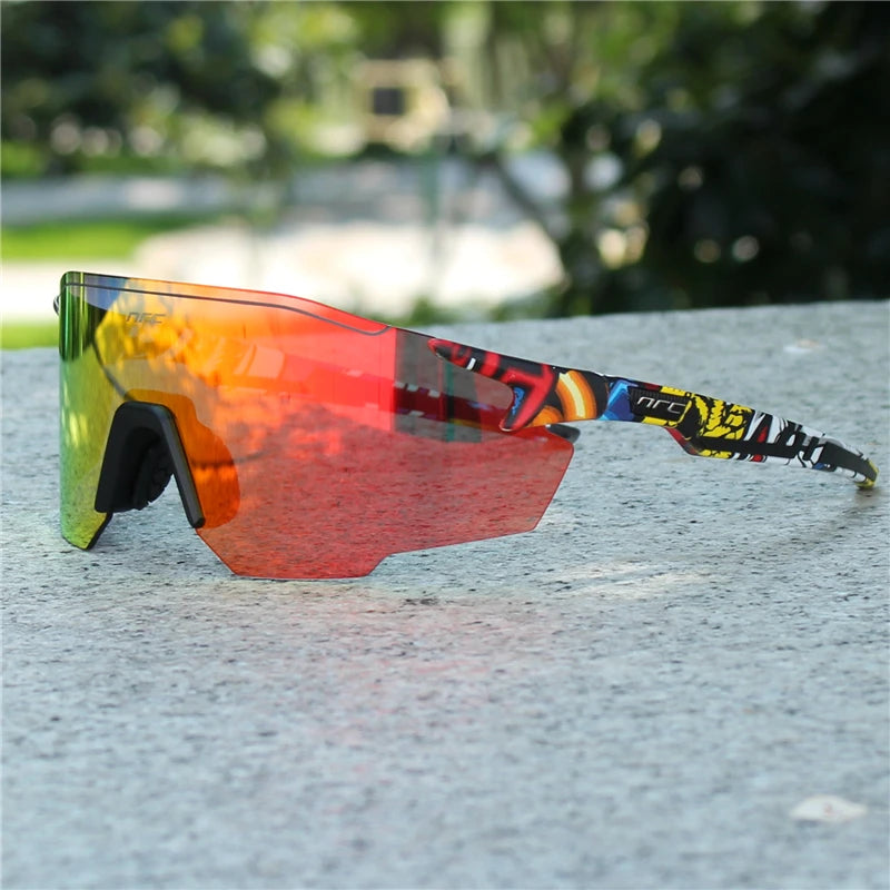 1 Lens NRC Cycling Sunglasses UV400 TR90 Sports Bicycle Glasses MTB Mountain Bike Fishing Hiking Riding Eyewear for Men Women