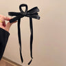 Black Bow Ribbon Hair Claw Clips Temperament Elegant Hairpin Women Princess Headdress Fashion Grab Clip Female Hair Accessories