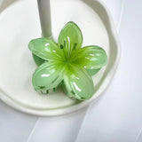 2024 Bohemian Beach Vacation Frangipani Egg Flower Hair Clips Lily Flower Hawaii Beach Hair Claw for Women Girl Hair Accessories