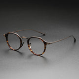 2025 New INS Men's Ultra Light Pure Titanium Glasses Frame Fashion Trend Women's Anti Blue Light Glasses Polygonal Prescription
