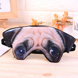 3D Dog Pattern Eye Mask Funny Shade Nap Cover Blindfold Sleeping Mask Eyepatch Sleep Goggles (Pug)