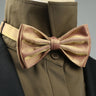 4 Styles Solid Color Black White Wine Bow Ties New Ribbon Gilded Butterfly Double Layered Wedding Party Bowknot Tuxedo Cravat