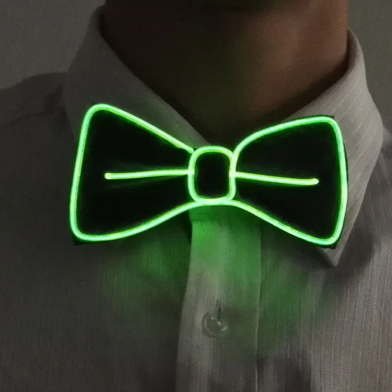 LED Acrylic Bow Tie Light up LED Men Bow Tie Luminous Bow tie Costume Men Ties DJ Dance Glow Decoration Novelty Gift LED Cravat
