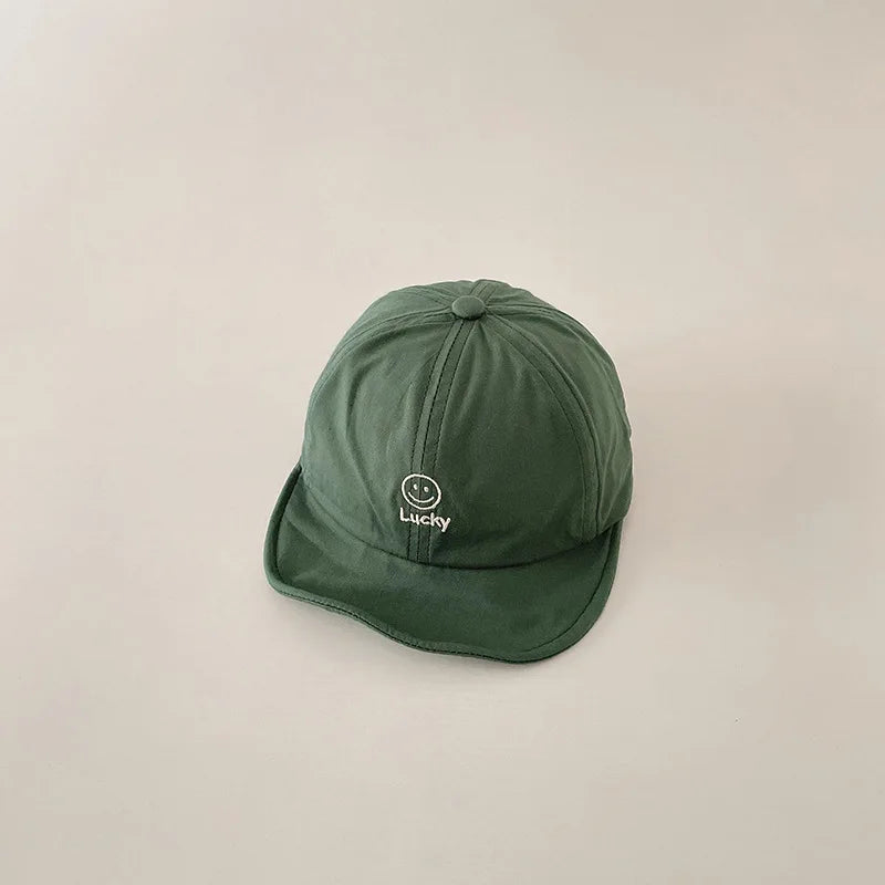 Fashion Baby Hat Cap Korean Version Smile Face Boy Girl Baseball Hats Soft Brim Toddler Visor Cotton Casual Adjustable Kids Caps