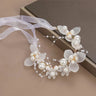 Elegant Girls Headband Lmitated Pearl Hair Headdress Baby Girls Flower Wreath Bride Garland Head Hoop Wedding Headbands Hair