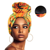 African Printed Satin-lined Turban Hat Women Fashion Dished Flower Hat All Kinds Of Popular Multifunction Wrap Head Ethnic Caps