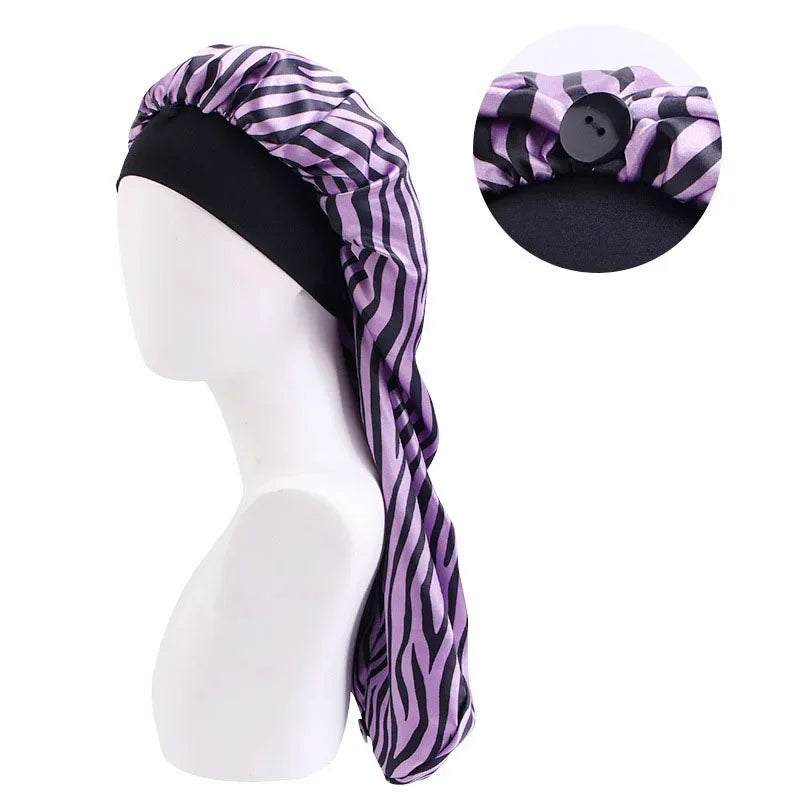 Unisex Elastic Bonnet Long Hair Sock Dreadlock Braids Cap Sleep Hats Head Wrap Turban Night Cap Hair Care Nightcap for Women Men