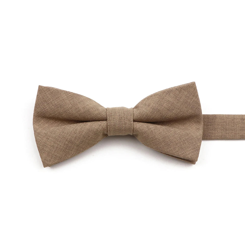 High Quality Mens Solid Color Bowtie Set For Men Children Wedding Party Dinner Accessory Pink Orange Father-son Bow Tie Gift