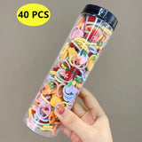 40PCS/10PCS Hair Accessories For Girl Elastic Hair Bands Cute Flowers Style Hair Ring Children Birthday Party Headdress Headwear